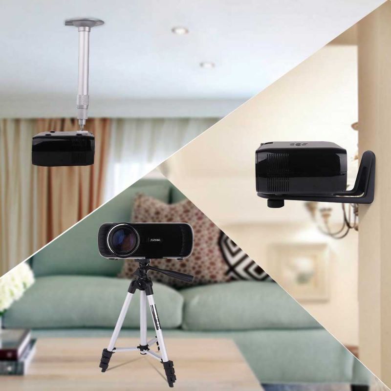 Everycom X7 Proyektor Mini LED 1800Lumens 1080P with TVReceiver