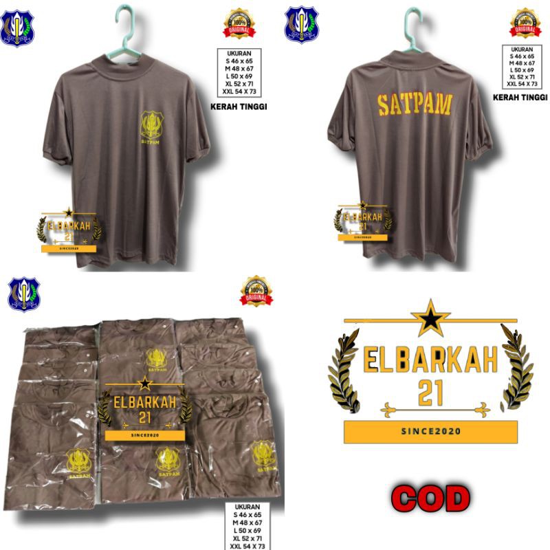 KAOS SATPAM WARNA COKLAT TERBARU