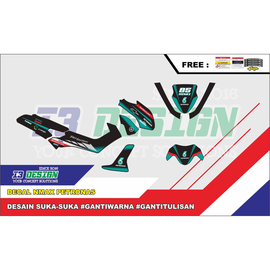 DECAL YAMAHA NMAX PETRONAS