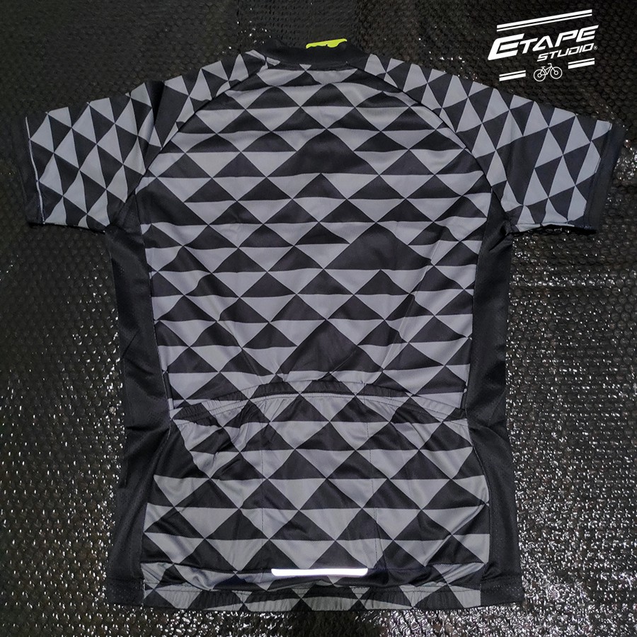 Jersey Road Bike Black Grey Triangle Baju Sepeda MTB SELI