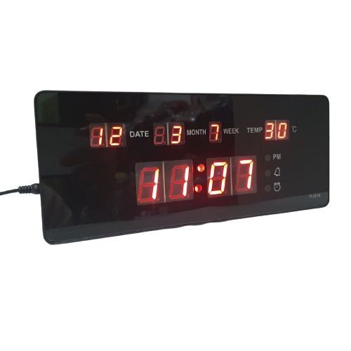 Jam Digital LED Kalender Temperature Alarm Meja Dinding Slim Clock TTN TL2510