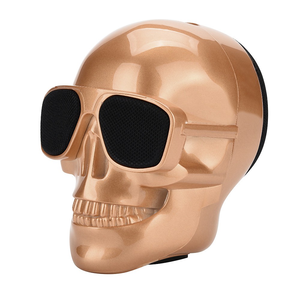 Plating Skull Protable Wireless Bluetooth Stereo Speaker With HD Sound and Bass