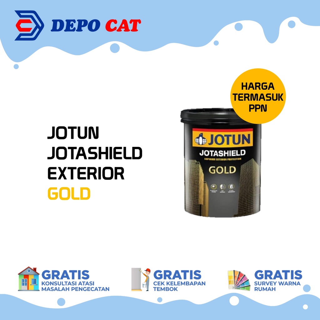 Cat Tembok Exterior Jotun Jotashield Gold (warna Emas) 1L