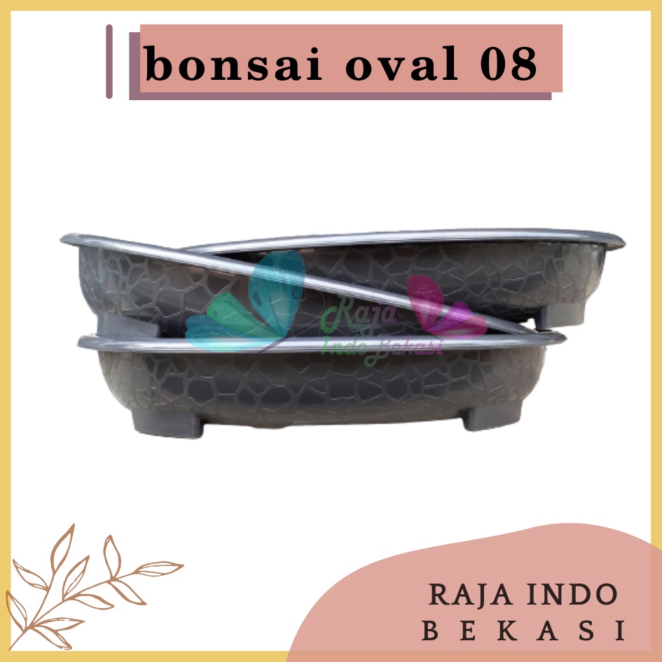 Ori Bjp Bonsai Oval Ov 08 Hitam Coklat Pot Bunga Plastik Bonsai Budi Jaya Motif Batu Alam Ceper Pendek Pot Bonsai Plastik Keramik Semen Bonsai Mame Kelapa Besar Mini