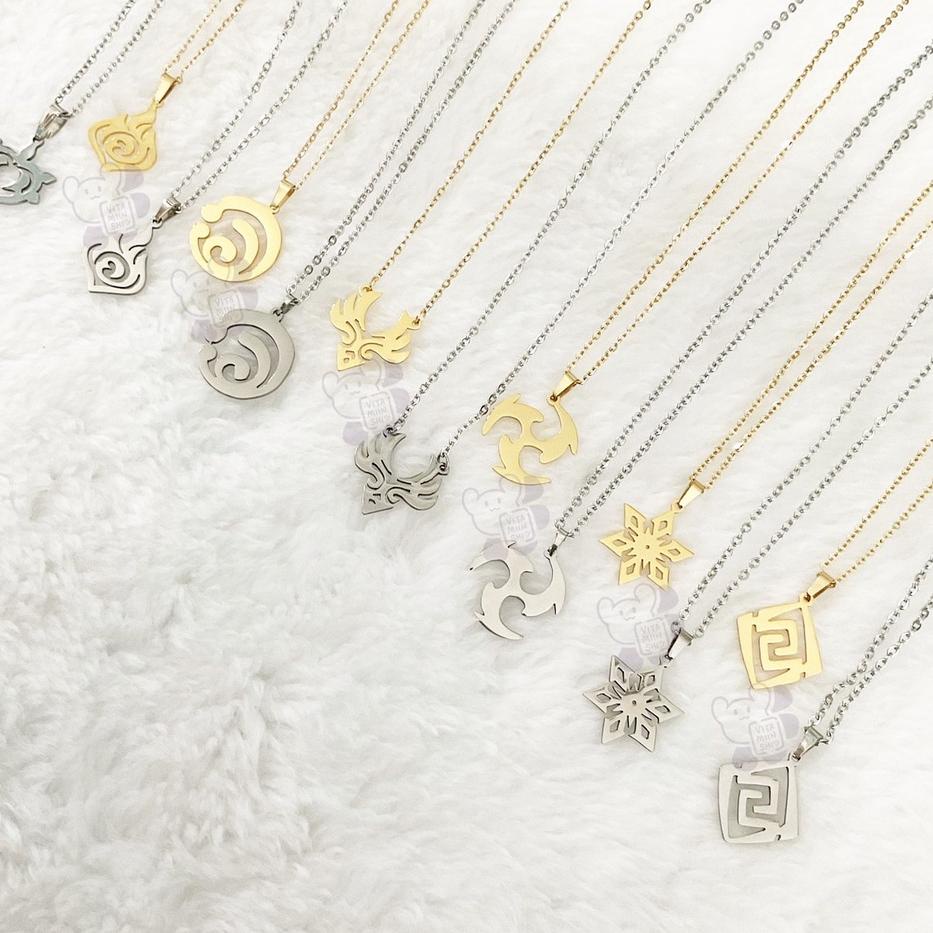 Terbaik.. Genshin Impact Vision Necklace / Kalung (anti karat)