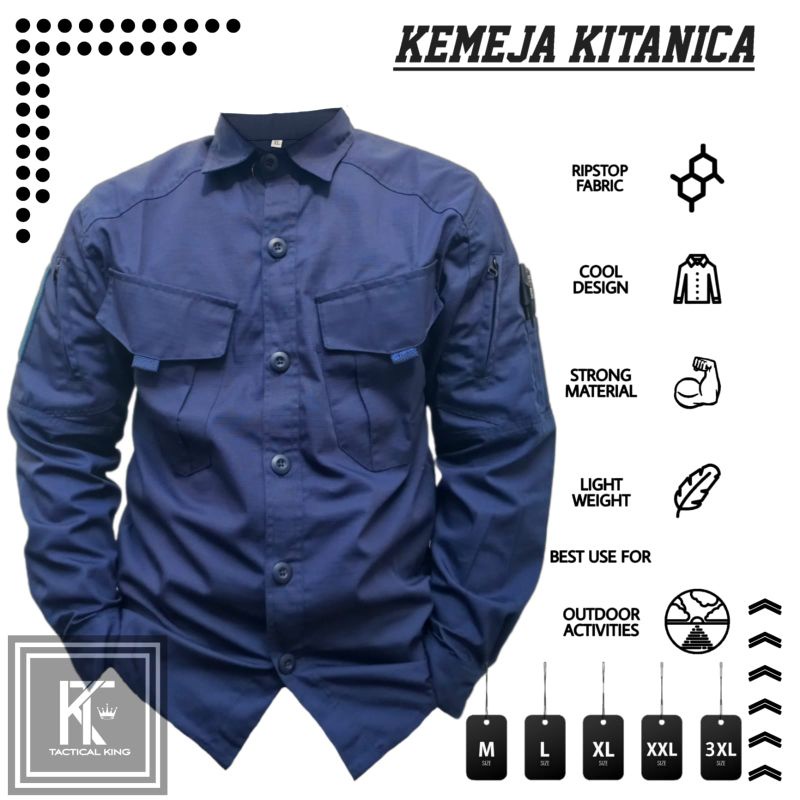 kemeja tactical kitanica panjang outdoor semi parka