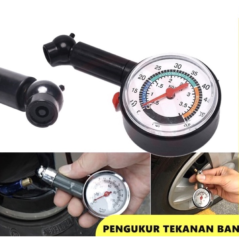 Alat ukur Tekanan Angin Ban Sepeda, Motor, Mobil Dial Tire Gauge