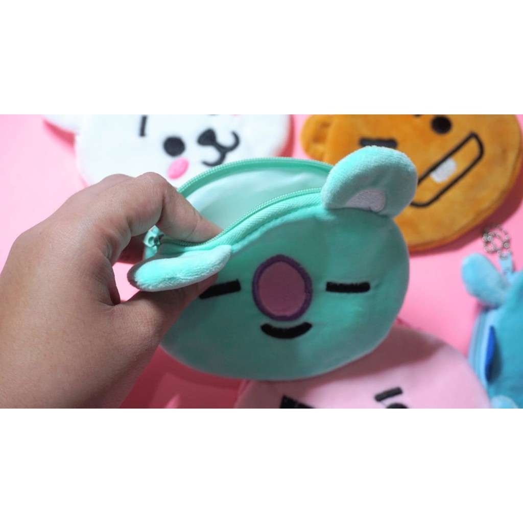 POUCH LUCU BT21 BANGTANBOYS DOMPET KECIL ANAK IMUT IMPORT TERMURAH DOMPET BTS COD KUALITAS TERBAIK