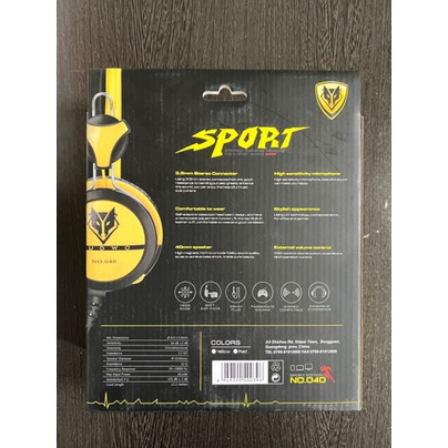 Headset Nubwo No 040 Sport Stereo Gaming Headphone