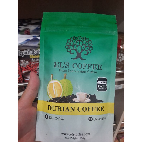 

el's coffee durian/kopi bubuk/kopi lampung/oleh oleh khas lampung