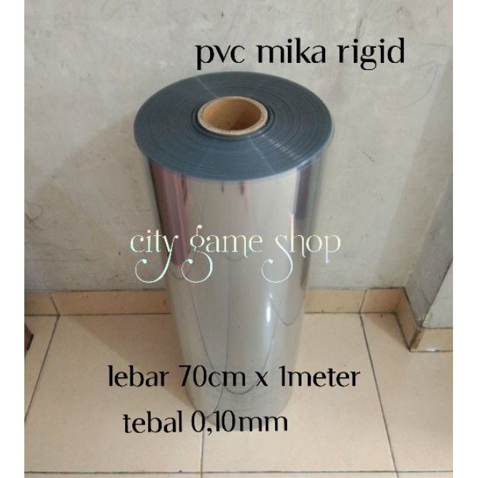 plastik pvc mika rigid lebar 70cm x 1meter tebal 0,10mm