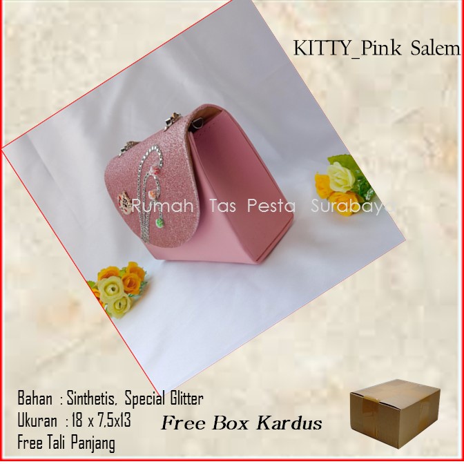 Tas Etnik,Tas Kekinian,Tas Satin,KITTY_Pink Salem