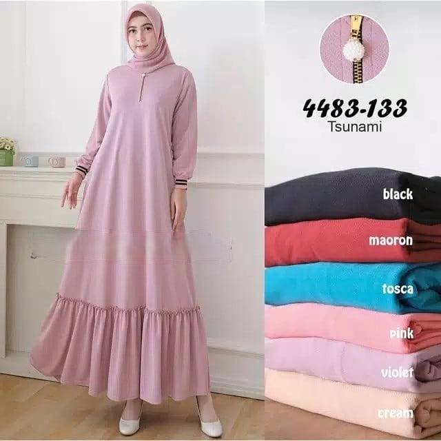 Gamis Polos Rempel Bawah Shopee Indonesia