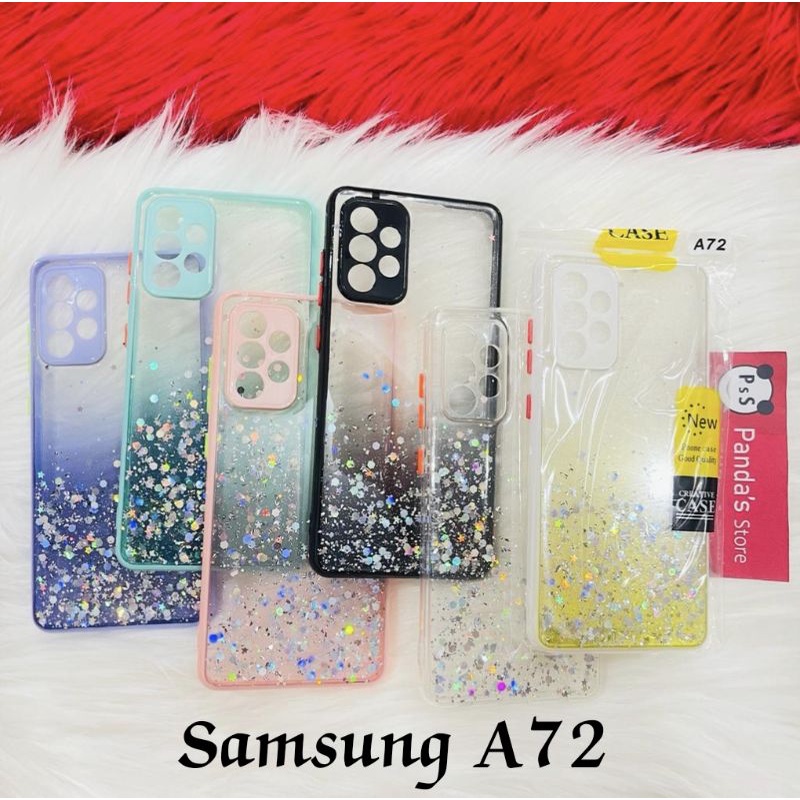 Glitter Case Samsung A72 Funny Color Dengan Pelindung Kamera (PsS)