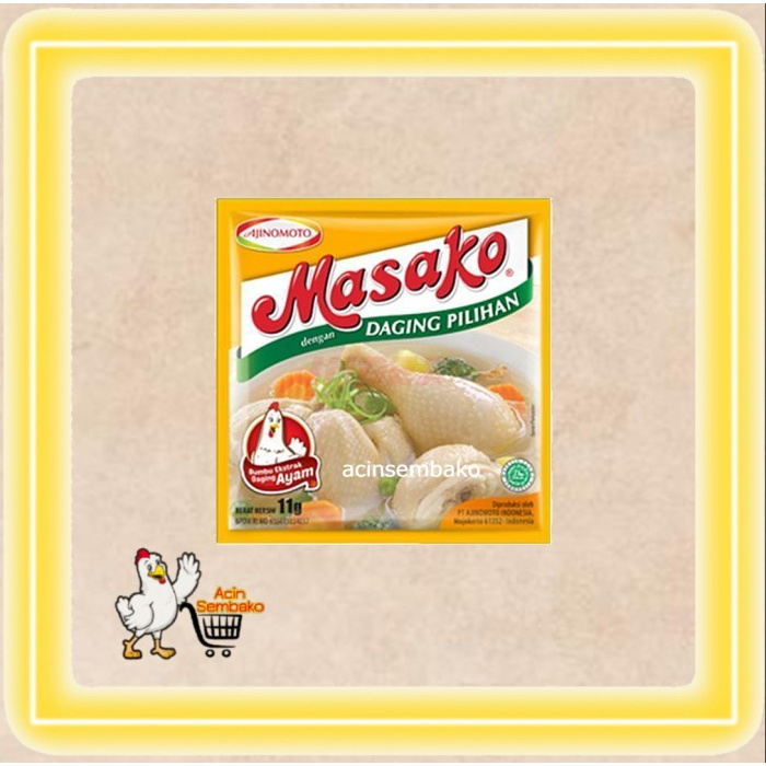 

PROMO SPESIAL - MASAKO AYAM SACHET 11 GR ( DUS )