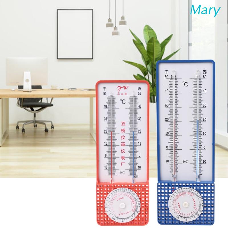 Mary Termometer / Hygrometer Basah / Kering Bentuk Bohlam Untuk Rumah Kaca