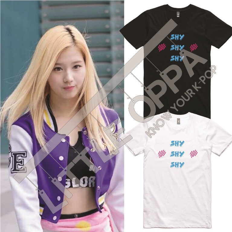 BAJU KAOS TWICE SANA CHEER UP SHY SHY SHY T-SHIRT