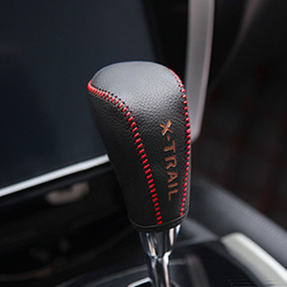 Cover Kepala Shift Knob Bahan Kulit Asli Untuk Nissan X-trail Xtrail Rogue T32 2014-2020 AT Gear