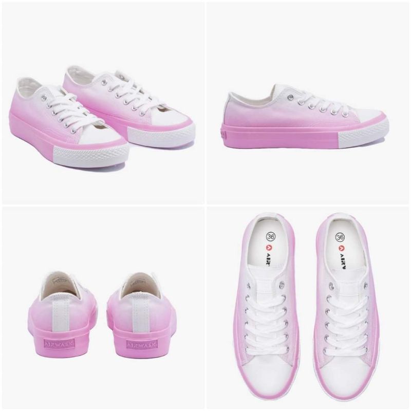SALEEE 100% Original Airwalk Maeron Putih Abu-abu dan Putih Pink Women's Sneakers Shoes AIW21CL0402G