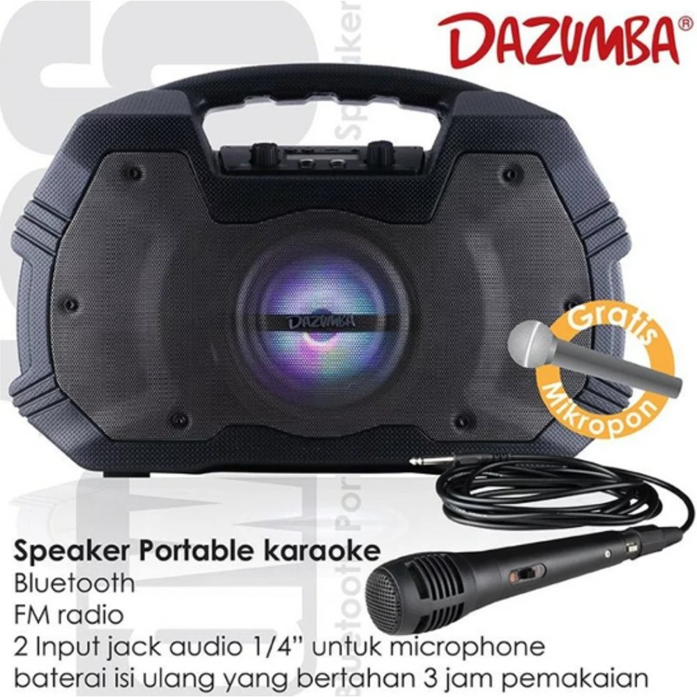 Speaker DAZUMBA DW196 Bluetooth dw 196 Portable Wireless Karaoke With Mic Super Bass