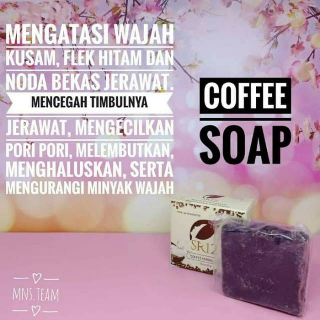 Pembersih wajah sabun kopi coffee soap SR12 BPOM ORIGINAL