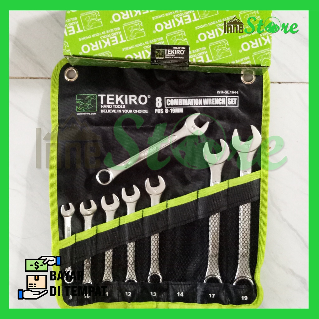 Kunci Ring Pas Set Tekiro 8-19 Mm - Ring Pas Set 8 Pcs Tekiro ORIGINAL