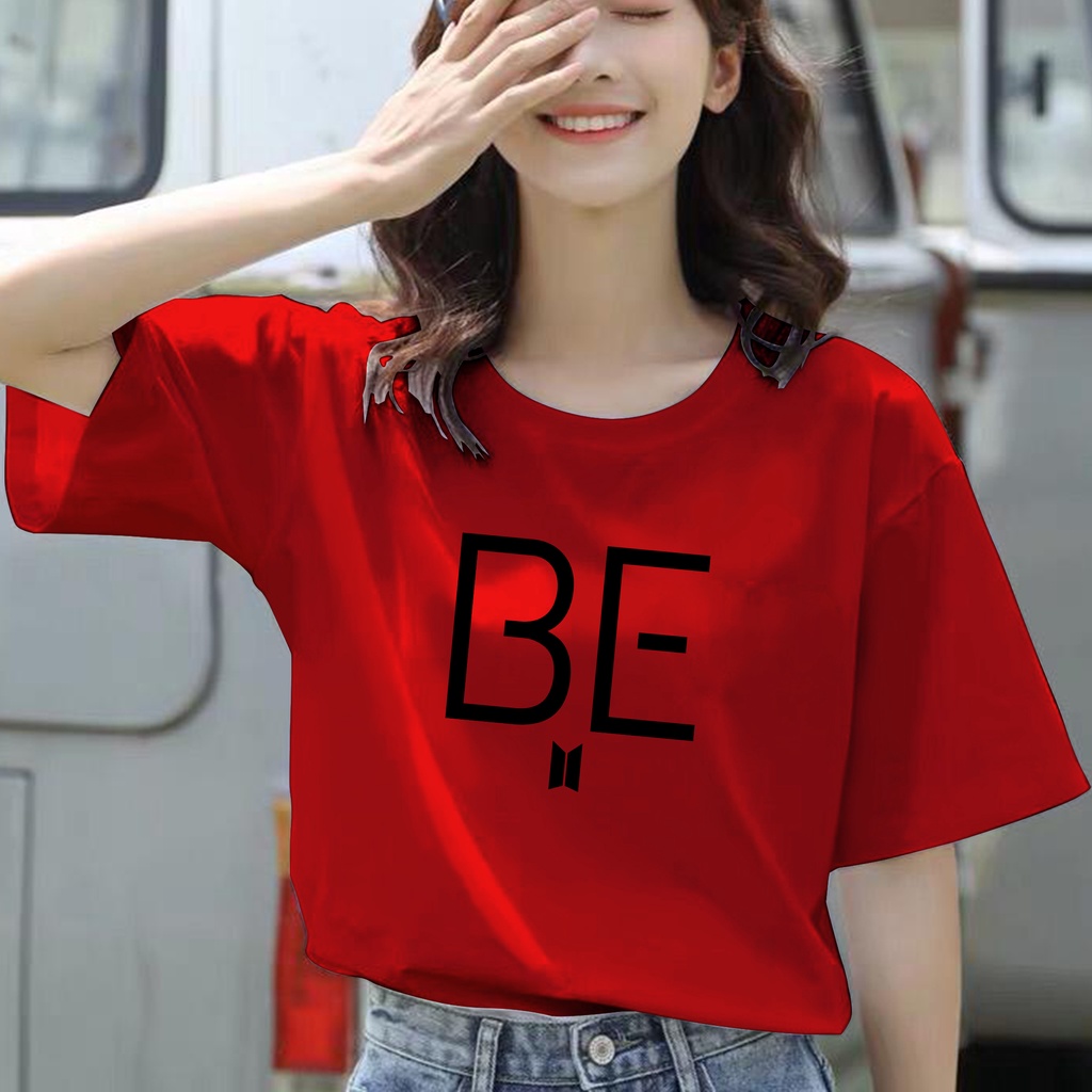 CALVIERO SHOP - BAJU KAOS ATASAN WANITA PRINT LOGO BE