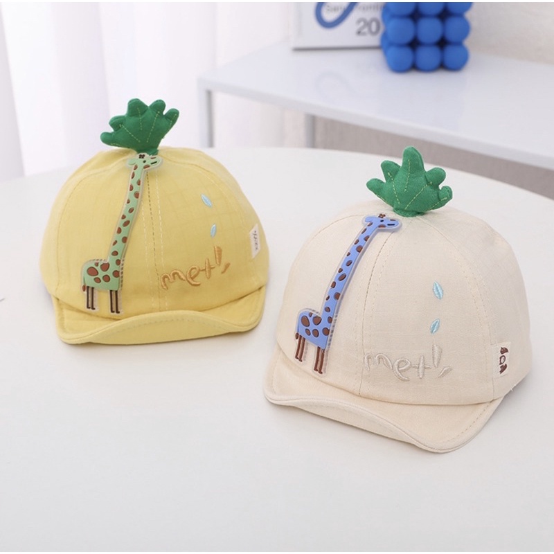 6-18 bulan Topi Anak Bayi Balita Impor Model MET Jerapah Anak Laki Laki Anak Perempuan/ Baby Kid Toddler Hat Cap