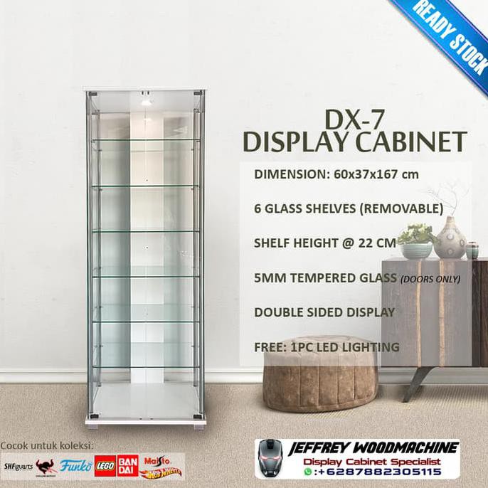 G00d Qu@lity lemari rak pajang kaca DX-7 SHF GUNDAM DIECAST 1/12 TerL4Ri555