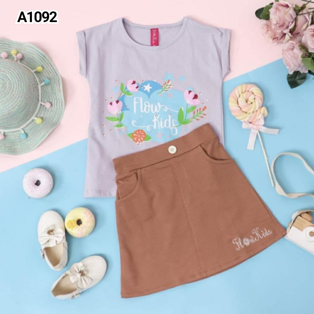 SETELAN ROK ANAK COTTON COMBAD A1092