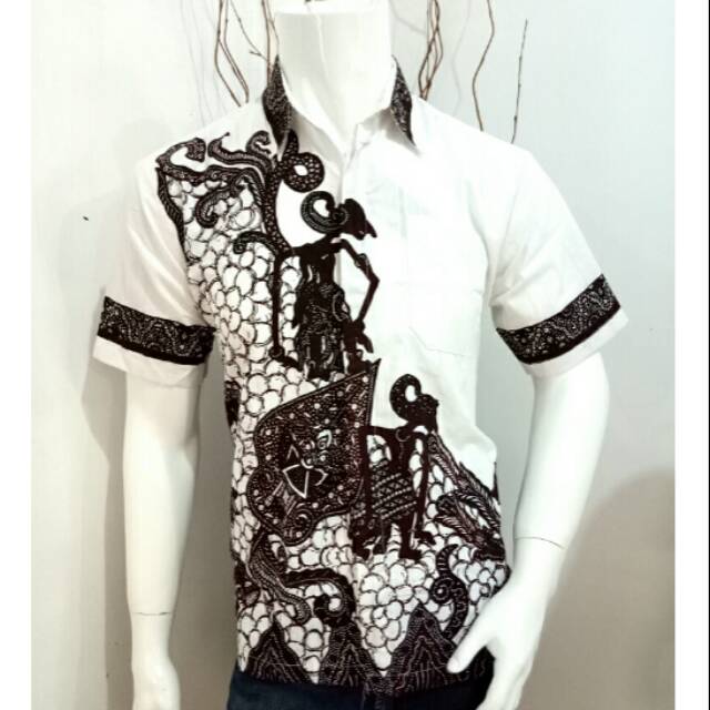 Termurah Kemeja Pria Lengan Pendek Batik Wayang LBoM7YHz1EyQ1