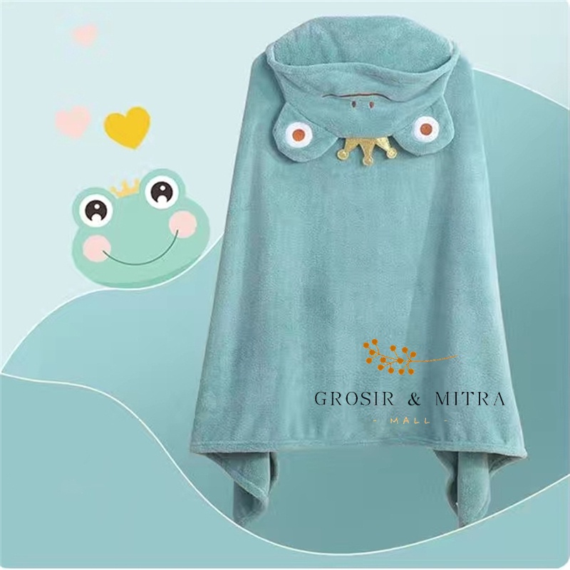 Handuk Selimut Multifungsi Handuk Bayi Anak Unisex Selimut Blanket Selimut Hoodie Double Fleece Perlengkapan Kamar Mandi Bulu Lembut Ponco