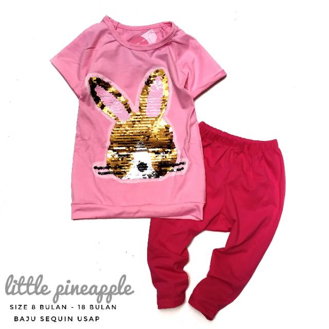 Little pineapple sequin usap bayi / baju sequin / baju usap/ bajubayi