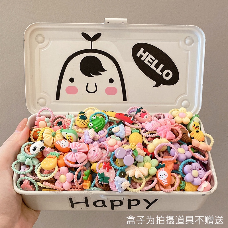 (ISI 4 BUAH) Ikat Rambut Ulir / Kunciran Aksesoris Anak Perempuan Branded Kuncir Korea Style Murah Babycinnamon