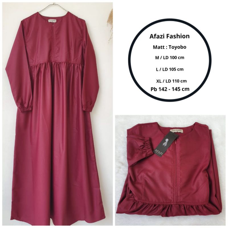 GAMIS Afazi terbaru l gamis polos l fashion muslim l gamis syarii