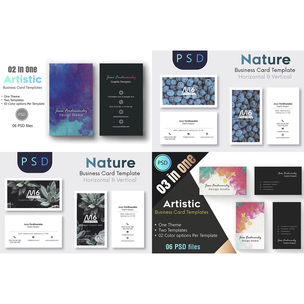 125 Business Card Mega Bundle - Adobe Photoshop &amp; Illustrator