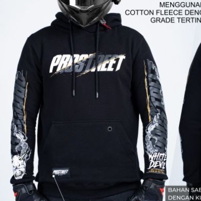 Jaket Hoodie Sweater PROSTREET WHITE DEVIL Terbaru