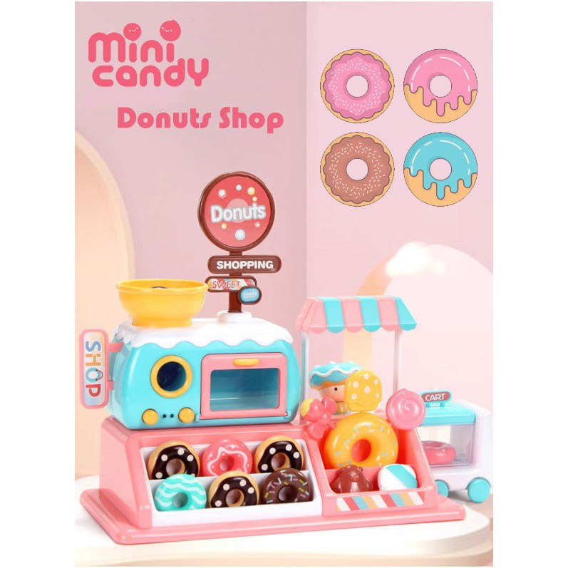 Mainan Toko Permen Donat - Mini Candy Donuts Shop