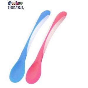 Puku Baby Silicone Spoon/sendok makan baby - Biru &amp; Pink 14312