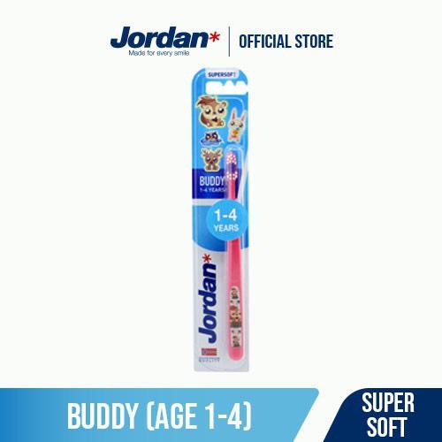 JORDAN SIKAT GIGI Kids Buddy Toothbrush 1-4 Years Super Soft / Sikat Gigi Anak Usia 1-4 Tahun