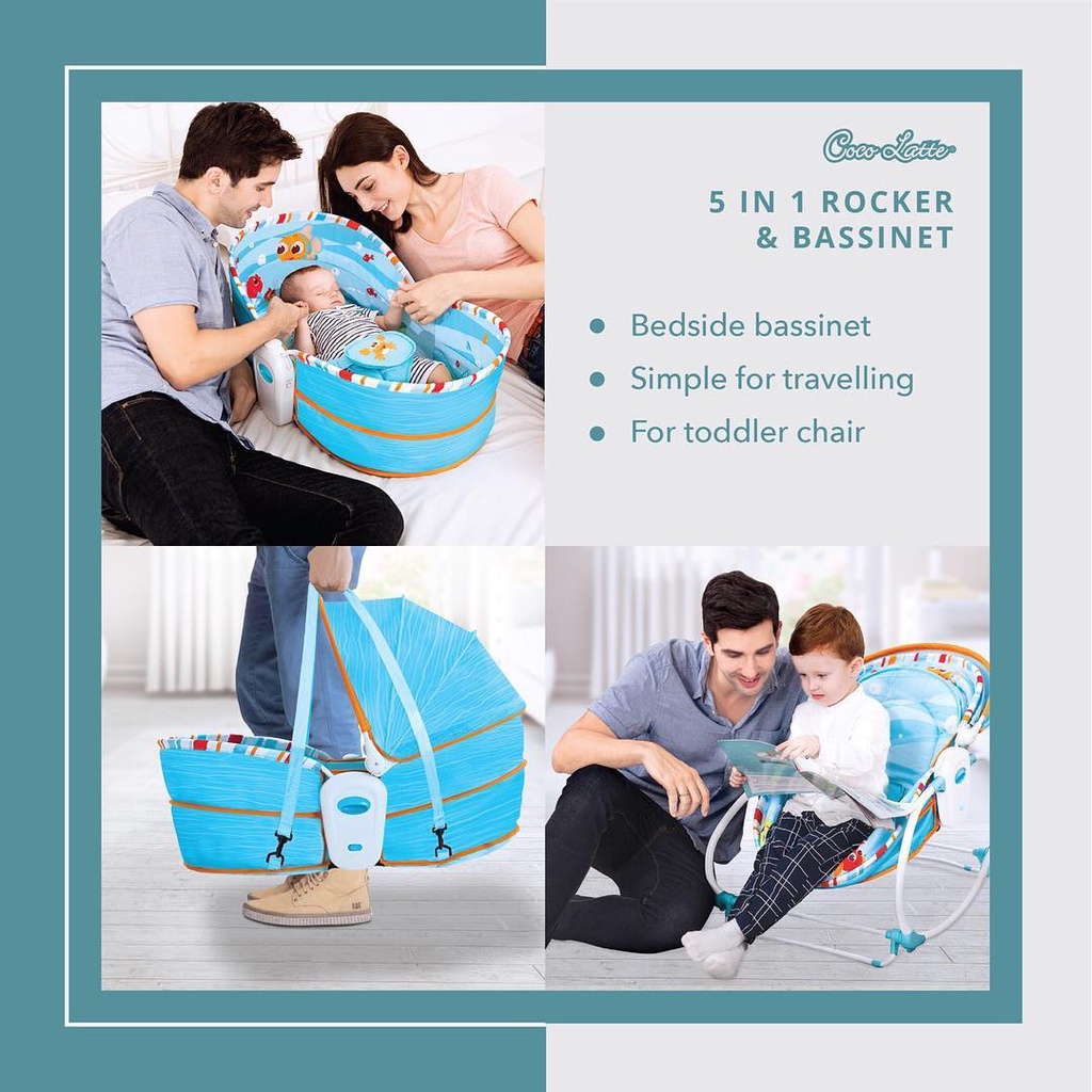 Baby Box Cocolatte Weeler 5 in 1 Rocker &amp; Bassinet