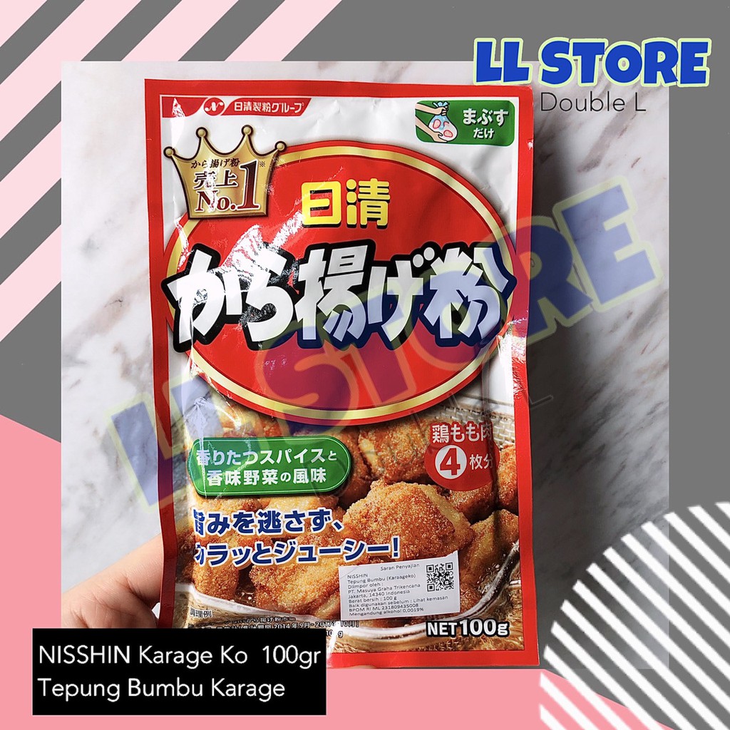 

NISSHIN Karaage Ko 100 gr | Karaageko | Tepung Bumbu Karage Jepang