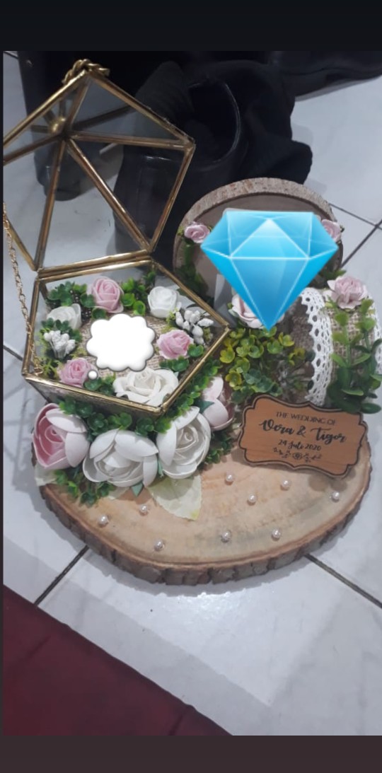 Tempat Cincin /terarrium Ringbox /ringbearer/ Tempat Maskawin/tempat Cincin Rustic /terarrium Rustic