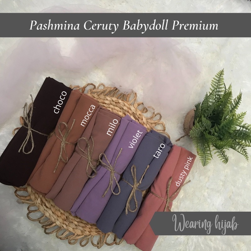 Pasmina Ceruty Baby Doll Premium / Pashmina Ceruty Baby doll Jahit Tepi PART 1