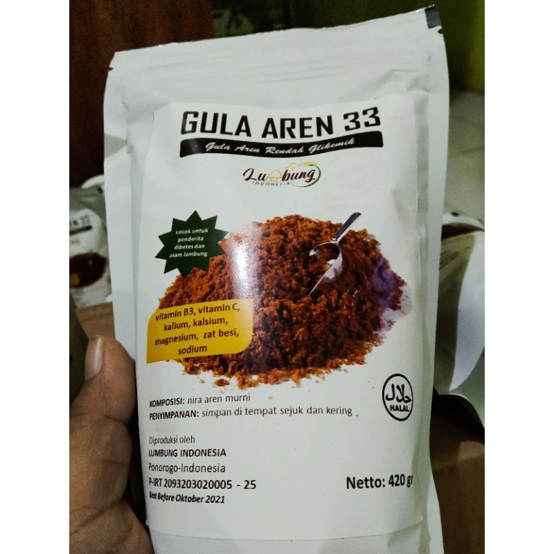 GULA AREN 33 RENDAH GLIKEMIK