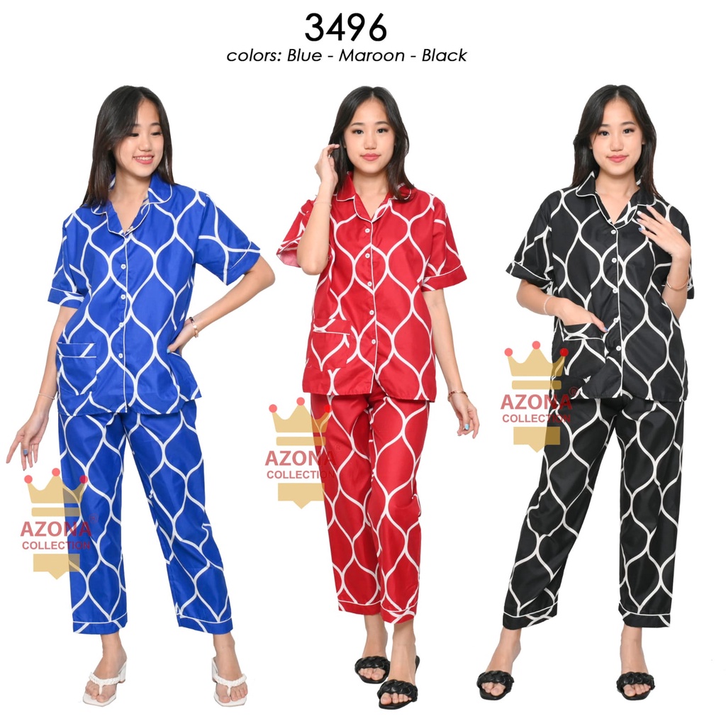 Dtree . baju tidur piyama dewasa cp motif kurva oval baju tidur piyama katun eropa