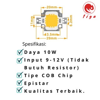  COD 1iga HPL  10W 12V Mata Lampu  LED  COB Chip LED  10  