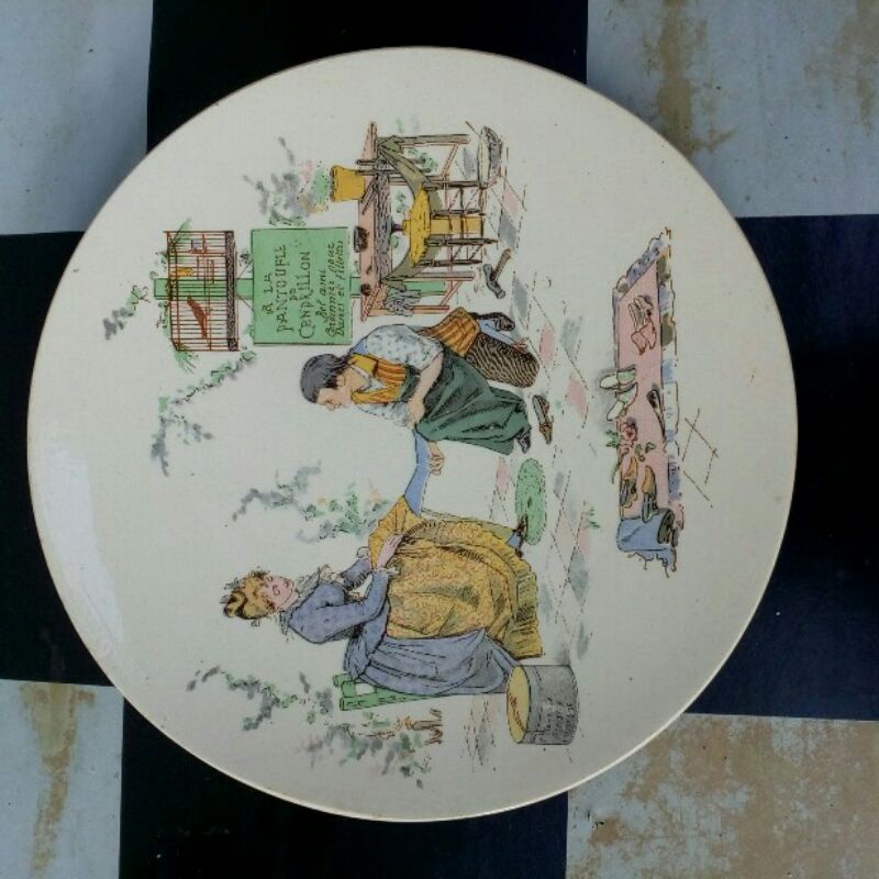 Piring antik Eropa hiasan dinding motif seniman Perancis piring tembok piring antik.