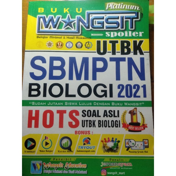 Preloved Wangsit 2021 saintek Biologi