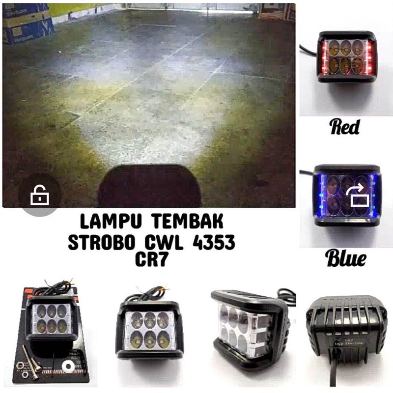 LAMPU TEMBAK 6 MATA + LAMPU KIRI KANAN LAMPU TEMBAK SOROT LED 6 MATA HARGA 1 PCS